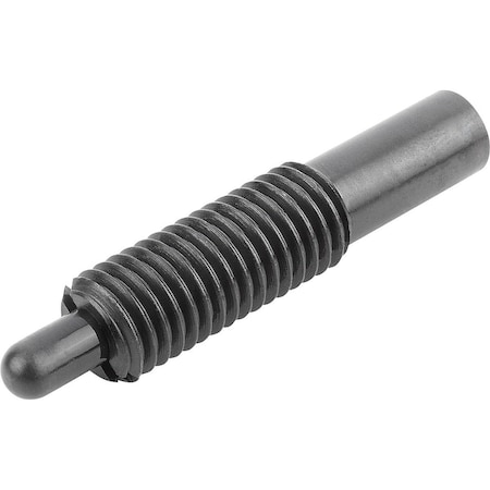 Spring Plunger Spring Force, Long Version D=M10 L=60, Steel, Comp:Pin Steel